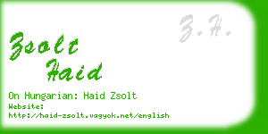 zsolt haid business card
